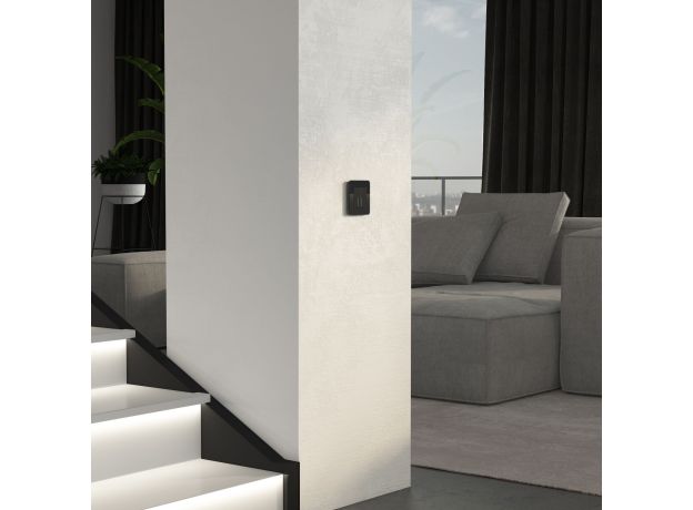 Рамка из стекла на 1 пост Elite черный W0012448