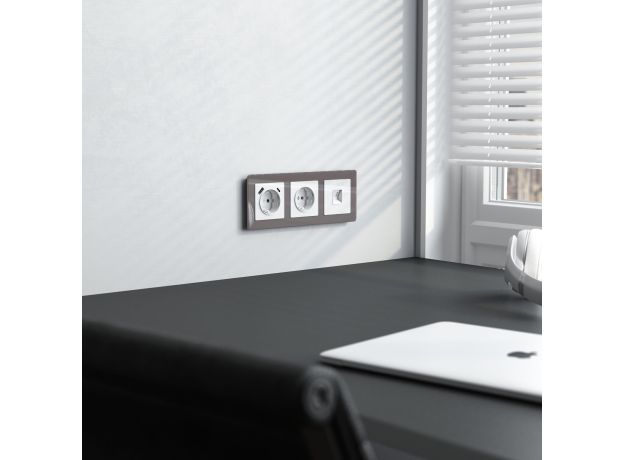 Розетка Ethernet RJ-45 (белый акрил) W1181041