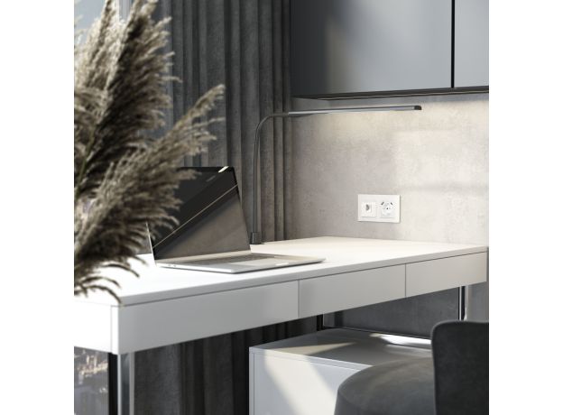 Розетка Ethernet RJ-45 (белый акрил) W1181041