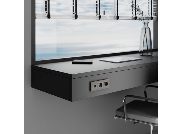 Розетка Ethernet RJ-45 (графит акрил) W1181044