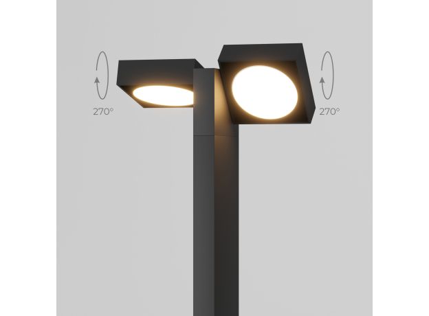 Светильник садово-парковый со светодиодами Twin 35170/F черный