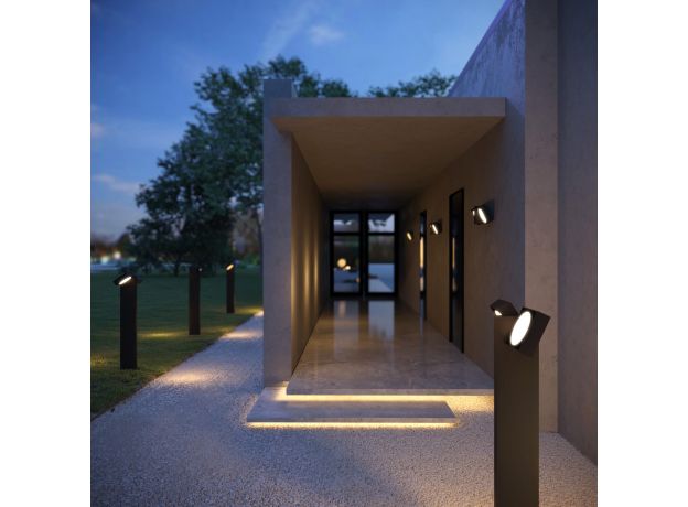 Светильник садово-парковый со светодиодами Twin 35170/F черный