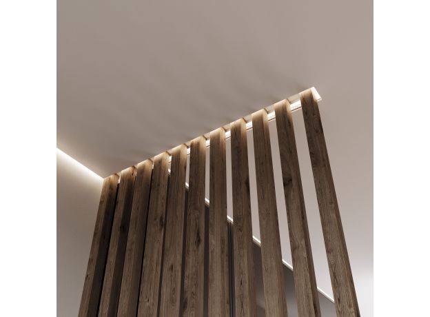 Теневой профиль для натяжных потолков для светодиодной ленты (под ленту до 10 mm) LL-2-ALP020