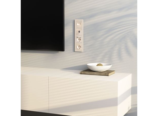 ТВ-розетка оконечная (айвори акрил) W1183043