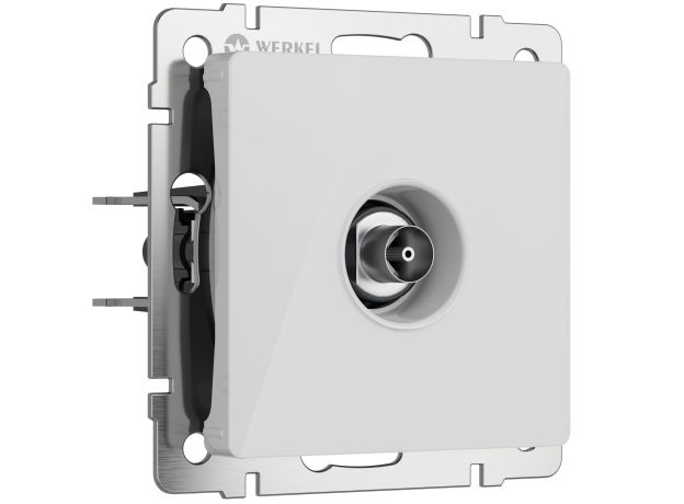 ТВ-розетка оконечная (белый акрил) W1183041