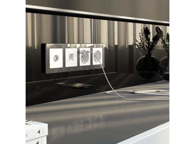 ТВ-розетка оконечная (белый акрил) W1183041