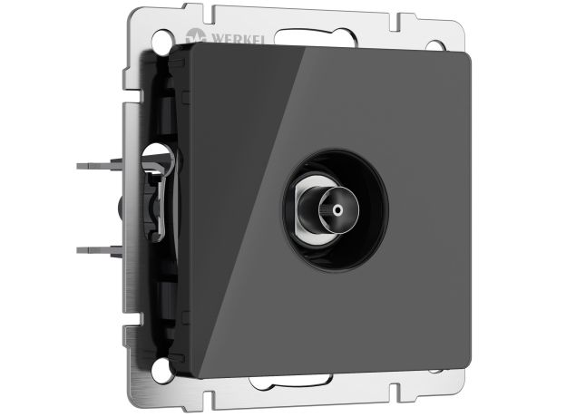 ТВ-розетка оконечная (черный акрил) W1183048