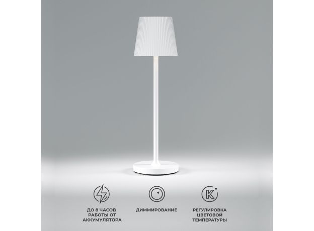 Уличный настольный светодиодный светильник Mist с аккумулятором TL70220 белый