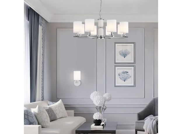 Умная подвесная люстра 60146/8 никель