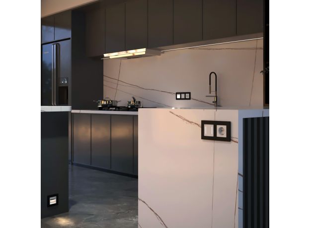 Умный сенсорный выключатель двухклавишный (белый) W4523001