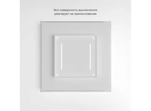 Умный сенсорный выключатель двухклавишный (белый) W4523001