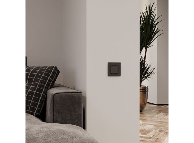 Умный сенсорный выключатель двухклавишный (черный) W4523008