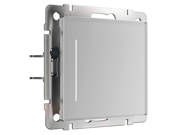 Умный сенсорный выключатель одноклавишный серебряный W4513006