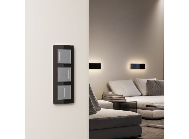 Умный сенсорный выключатель одноклавишный серебряный W4513006