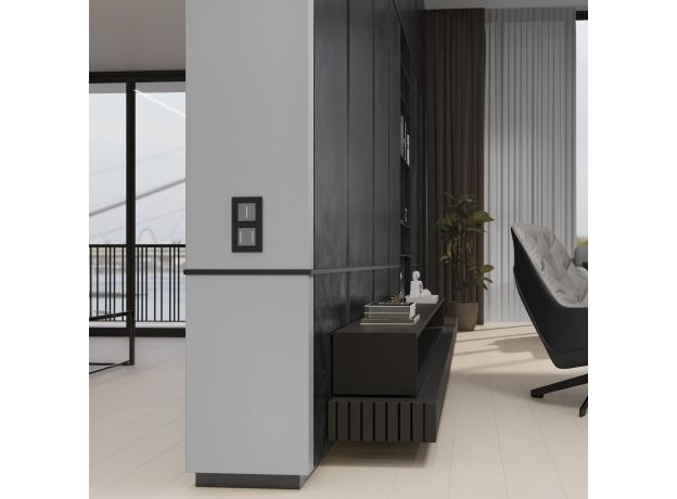 Умный сенсорный выключатель одноклавишный серебряный W4513006