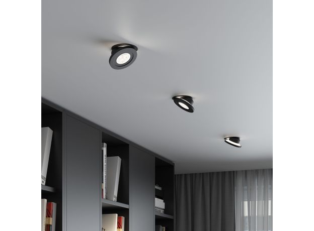 Встраиваемый поворотный светодиодный светильник 6W 4000K чёрный 25084/LED