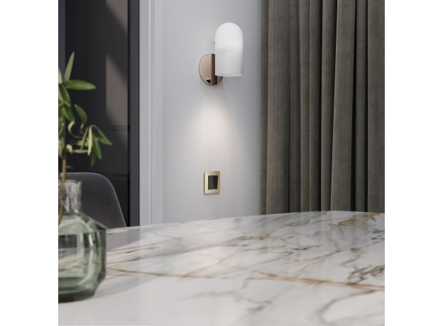 Выключатель двухклавишный проходной (черный акрил) W1122048