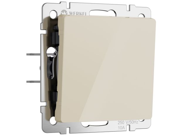 Выключатель одноклавишный (айвори акрил) W1110043