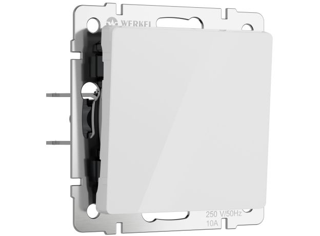 Выключатель одноклавишный (белый акрил) W1110041