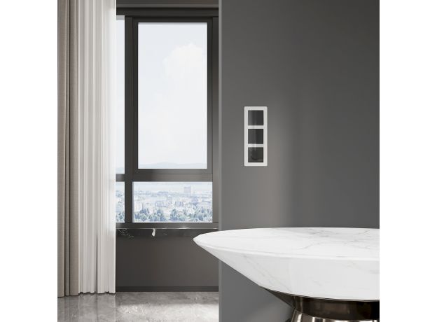 Выключатель одноклавишный проходной (черный акрил) W1112048