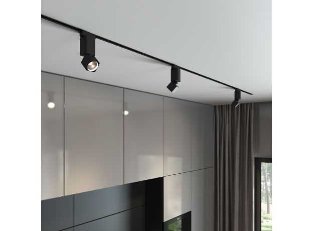 Трековый светильник для однофазного шинопровода Cubus чёрный матовый 10 Вт 4200K 85516/01