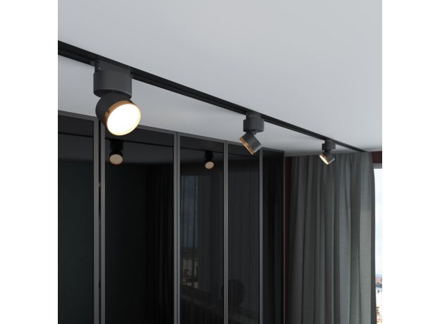 Трековый светильник для однофазного шинопровода Impact чёрный матовый/золото 10 Вт 4200K 85514/01
