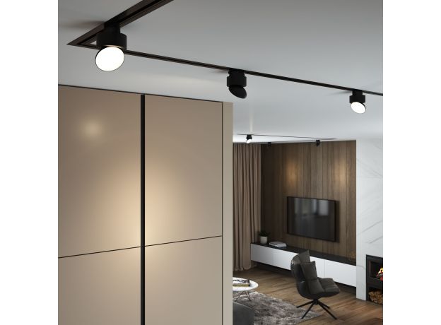 Трековый светильник для однофазного шинопровода Smooth чёрный матовый 10 Вт 4200K 85515/01