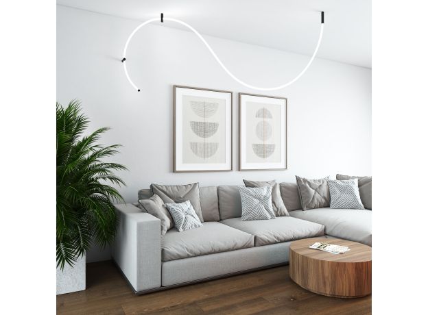 Гибкий неон 336 Led 12 Вт IP20 4200K Full light круглый дневной белый, 3 м 24V 12W 336Led 2835 IP20