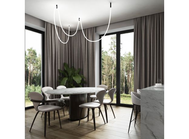 Гибкий неон 336 Led 12 Вт IP20 4200K Full light круглый дневной белый, 8 м 24V 12W 336Led 2835 IP20