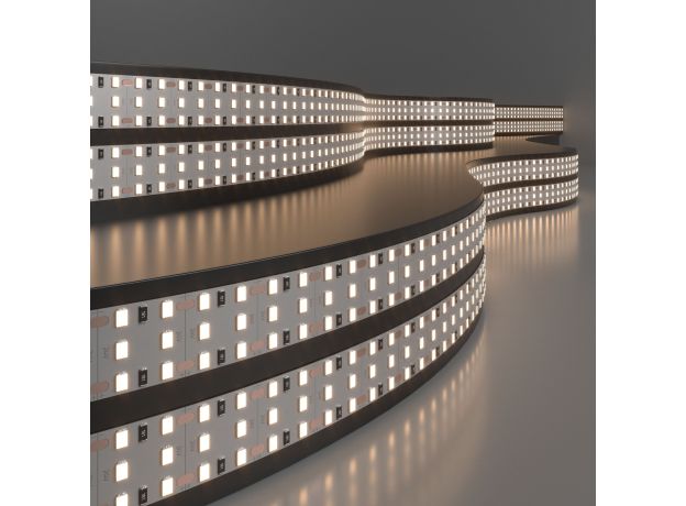 Лента светодиодная 360 LED 26 Вт IP20 трехрядная 3300К теплый белый, 5м 2835 24V 360Led 26W IP20