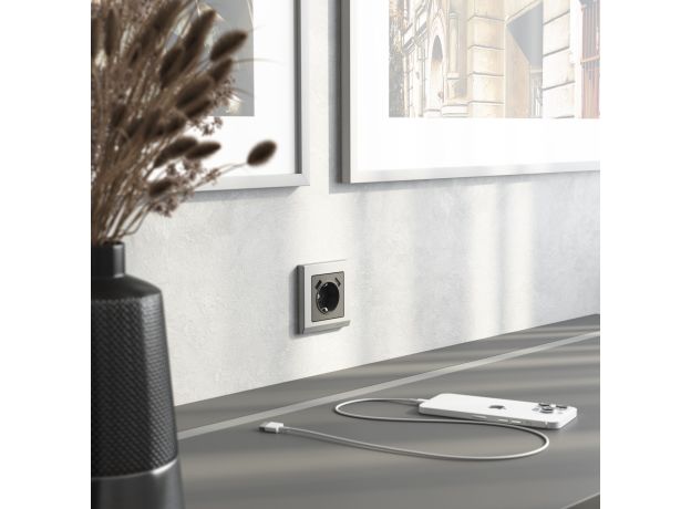 Накладка для розетки USB  (графит матовый) W1179564