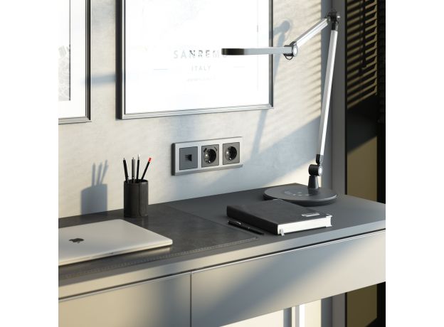 Накладка для розетки USB  (графит матовый) W1179564