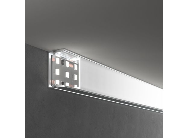 Накладной алюминиевый профиль для LED ленты под ленту до 18,5 мм LL-2-ALP018