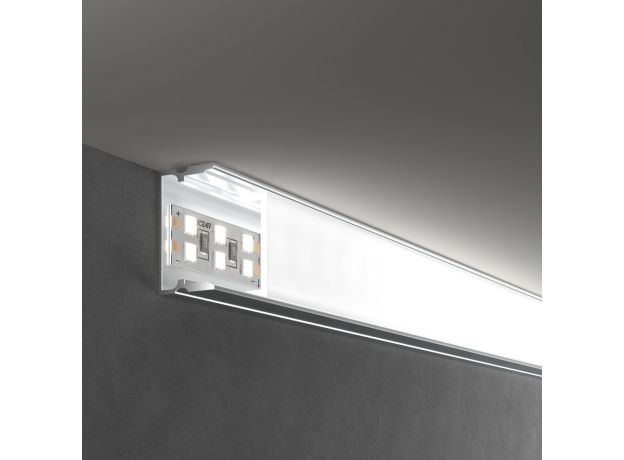 Накладной алюминиевый профиль для LED ленты под ленту до 18,5 мм LL-2-ALP018