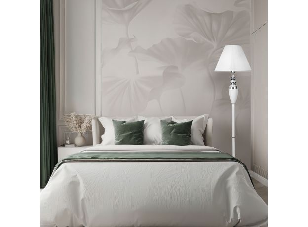 Торшер с абажуром 009 белый