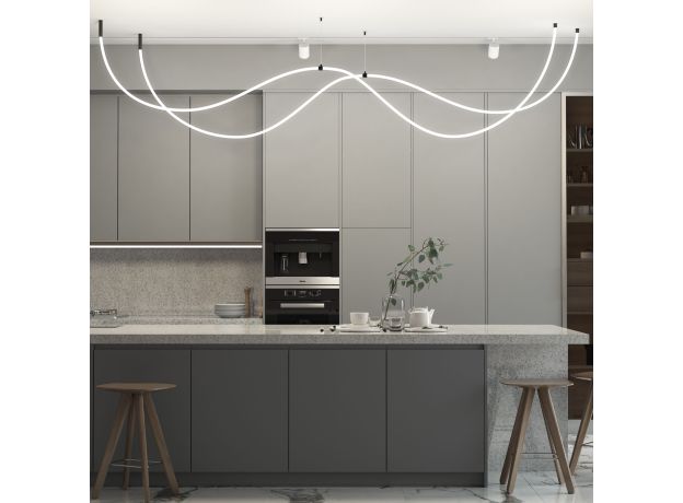 Подвесной трос для круглого гибкого неона Full light черный 2 м FL 2830 черный