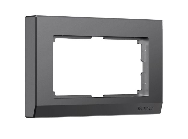 Рамка из поликарбоната для двойной розетки Stark графит матовый W0081864