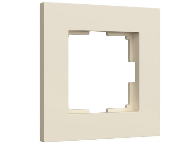 Рамка из поликарбоната на 1 пост Slab айвори софт W0012962