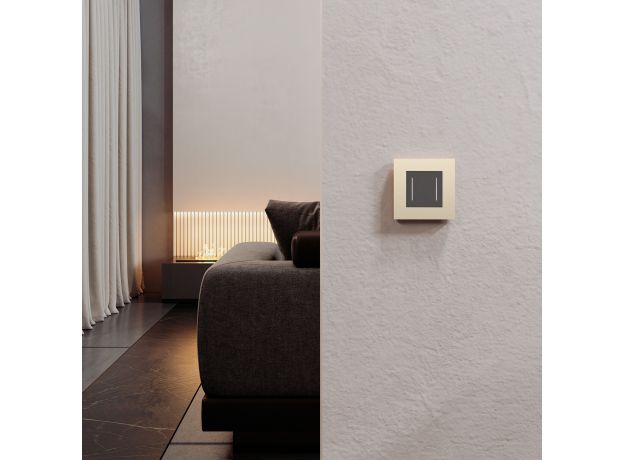 Рамка из поликарбоната на 1 пост Slab айвори софт W0012962