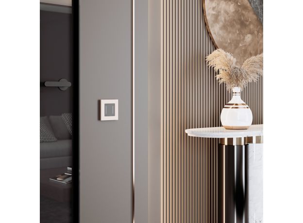 Рамка из поликарбоната на 1 пост Slab айвори софт W0012962