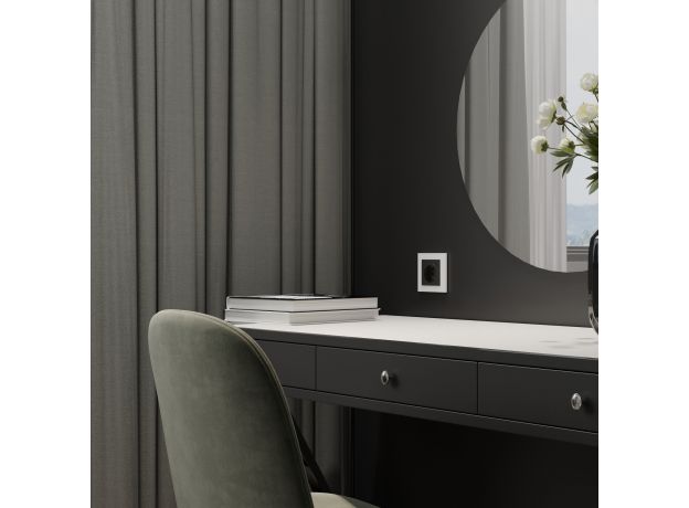 Рамка из поликарбоната на 1 пост Slab белый софт W0012961