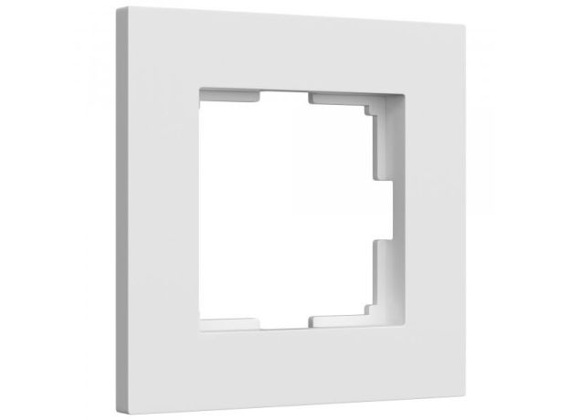 Рамка из поликарбоната на 1 пост Slab белый софт W0012961