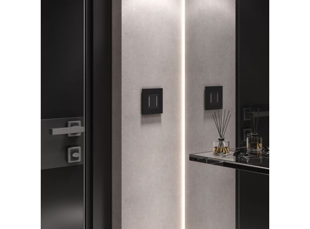 Рамка из поликарбоната на 1 пост Slab черный софт W0012908