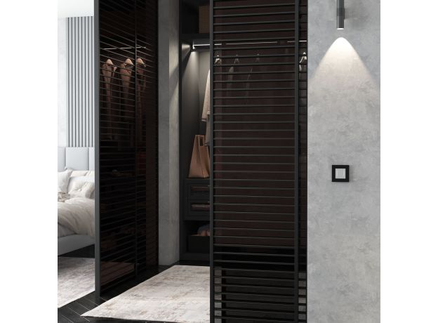 Рамка из поликарбоната на 1 пост Slab черный софт W0012908