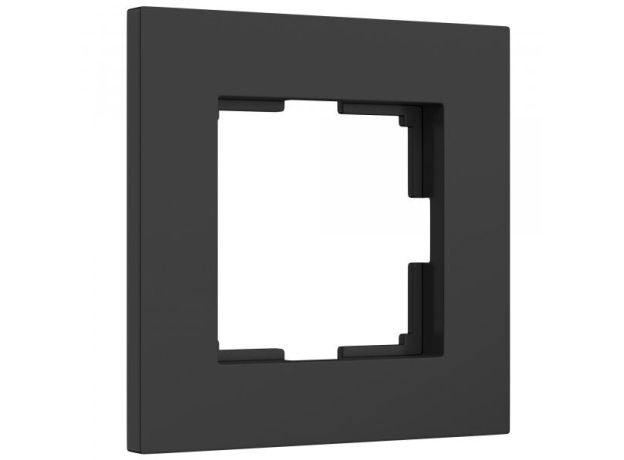 Рамка из поликарбоната на 1 пост Slab черный софт W0012908