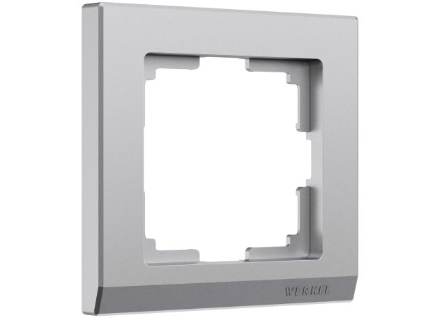 Рамка из поликарбоната на 1 пост Stark серебряный матовый W0011865