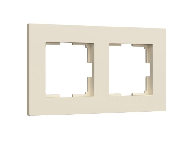Рамка из поликарбоната на 2 поста Slab айвори софт W0022962