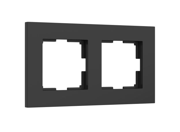 Рамка из поликарбоната на 2 поста Slab черный софт W0022908