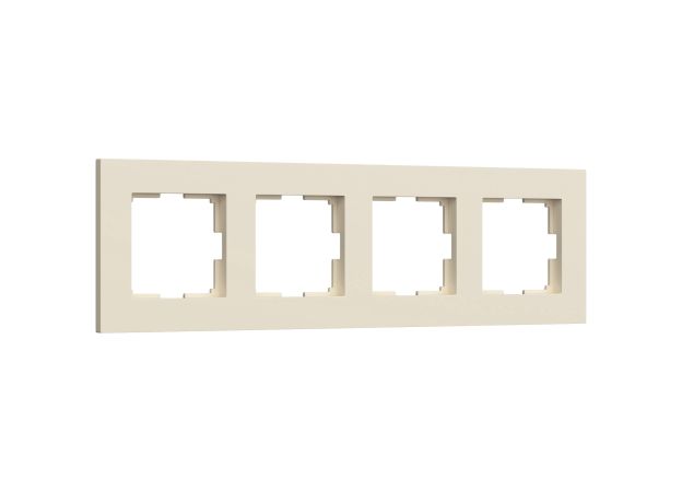 Рамка из поликарбоната на 4 поста Slab айвори софт W0042962