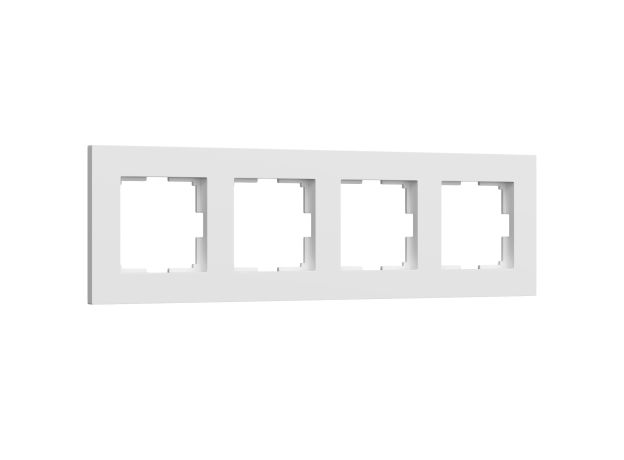 Рамка из поликарбоната на 4 поста Slab белый софт W0042961